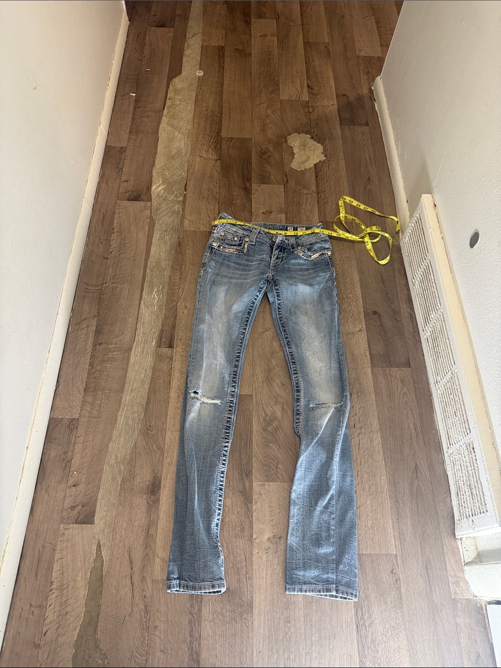 Miss Me Light Blue Skinny Distressed Jeans